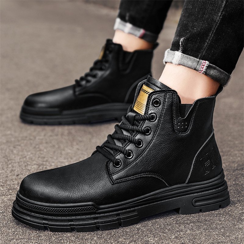 Autumn and winter trend men boots leather boots fashion casual high quality tide shoes