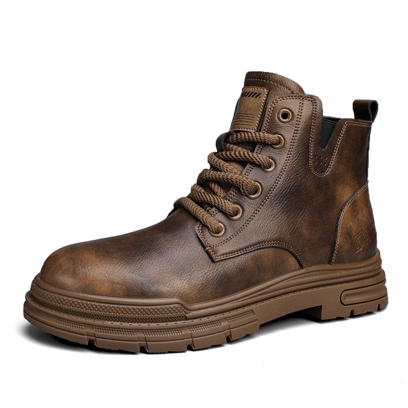Autumn and winter trend men boots leather boots fashion casual high quality tide shoes