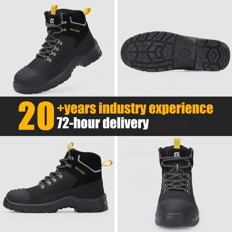 GUYISA Factory direct sales sports safety boots for men safety shoes steel toe work boots construction