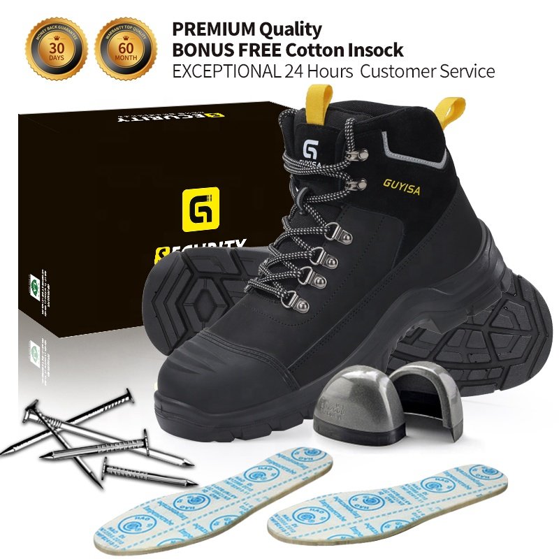 GUYISA Factory direct sales sports safety boots for men safety shoes steel toe work boots construction
