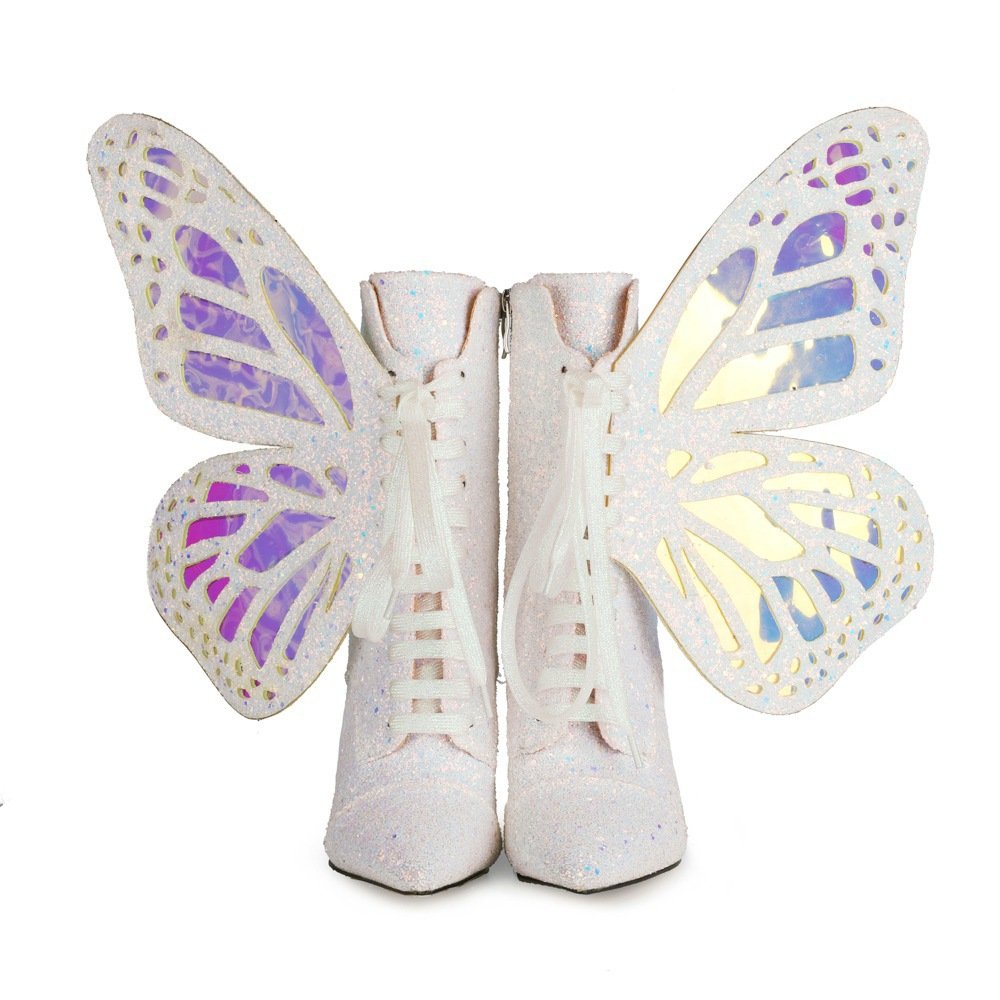 Cialisa Fashion White Blingbling Glitter Ankle & Bootie Pointed Toe Women Boots 2022 Blue Stiletto High Heels Womens Shoes