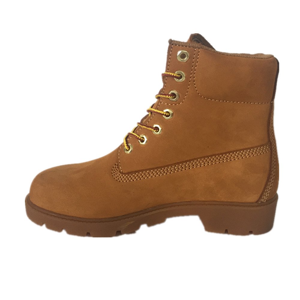 Yellow nubuck leather work boots rigger boots cheap work boots