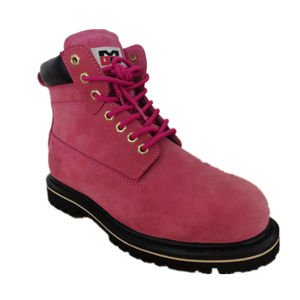 Gaomi Morning Glory Women Cow nubuck leather Rubber sole Goodyear welted construction boot