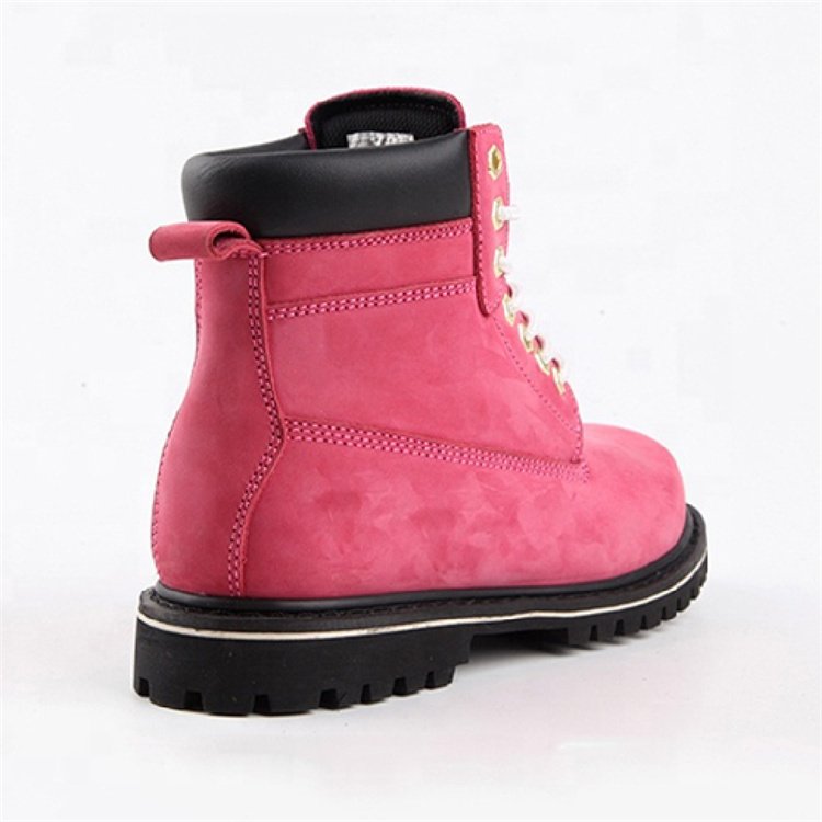 Gaomi Morning Glory Women Cow nubuck leather Rubber sole Goodyear welted construction boot