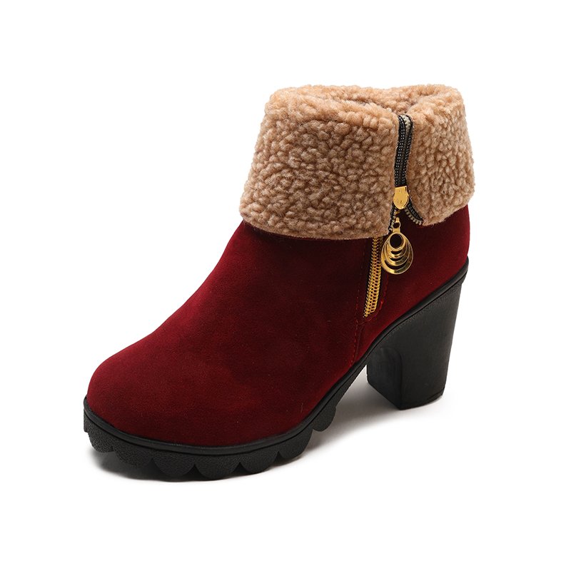 Winner Ladies Snow High-Heeled Snow Shoe Plush Snow Boot