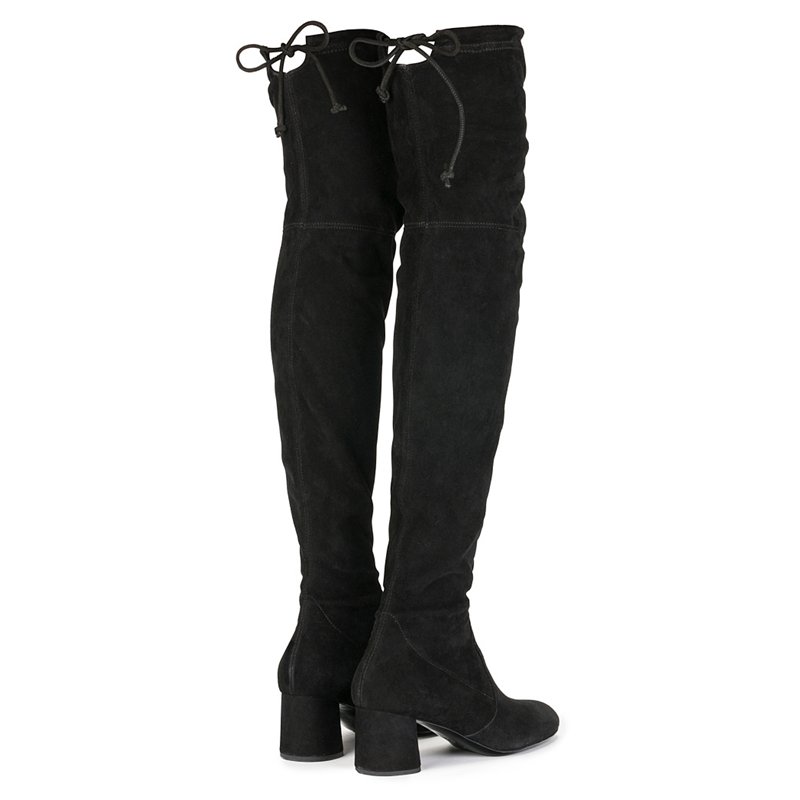 customized design comfortable elegant sexy knee high winter thick heel boots for ladies