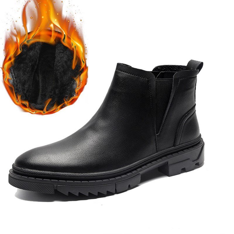 sh10639a Winter high school shoes 2024 men boot without lace high quality shoes for men