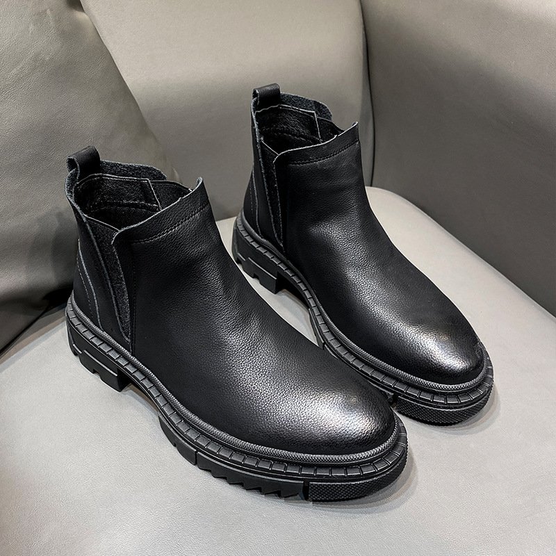 sh10639a Winter high school shoes 2024 men boot without lace high quality shoes for men