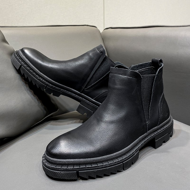 sh10639a Winter high school shoes 2024 men boot without lace high quality shoes for men