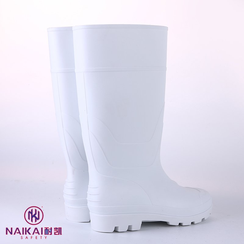 Factory Direct Anti Slip Unisex Plastic PVC Rain Boots Waterproof Woodland Rain Boots White PVC Light Rain Boots
