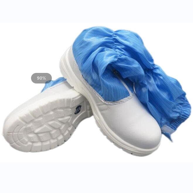 Anti smashing anti static dust-free workshop steel toe high tube boots food photoelectric white safety shoes