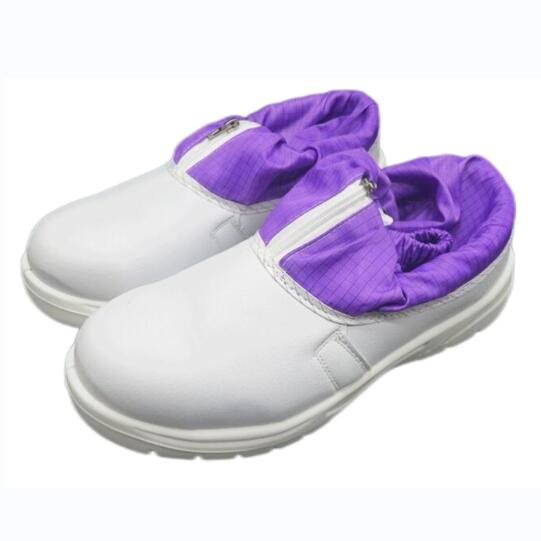 Anti smashing anti static dust-free workshop steel toe high tube boots food photoelectric white safety shoes