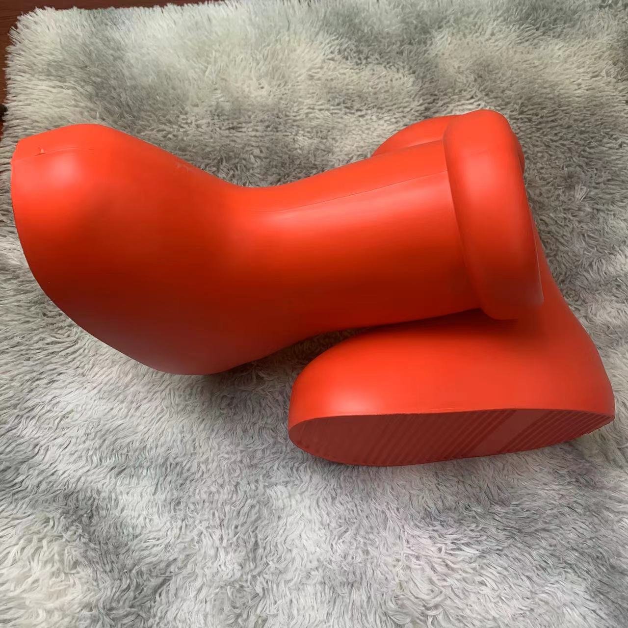 New Designer Unisex Thick Bottom Eva Big Red Boots Slip-On Kids Boots Custom Logo Printing Luxury Cartoon Boy Rainboots