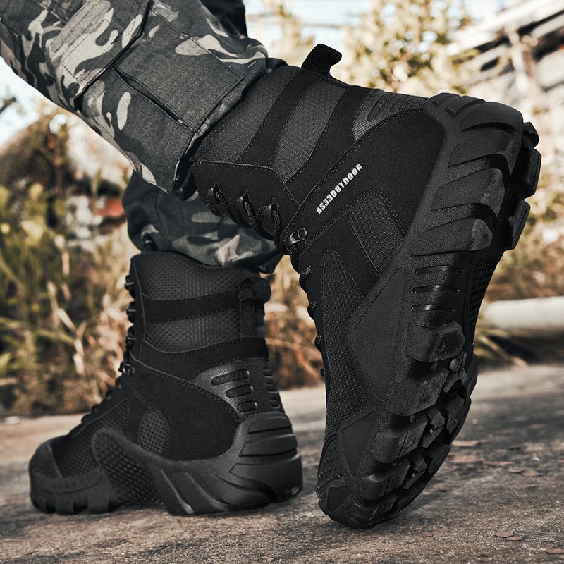 Greatshoes Brown Desert Camouflage Boot,Black Boots For Men Combat Boots,Rubber Hunting Boots Custom Made Boots