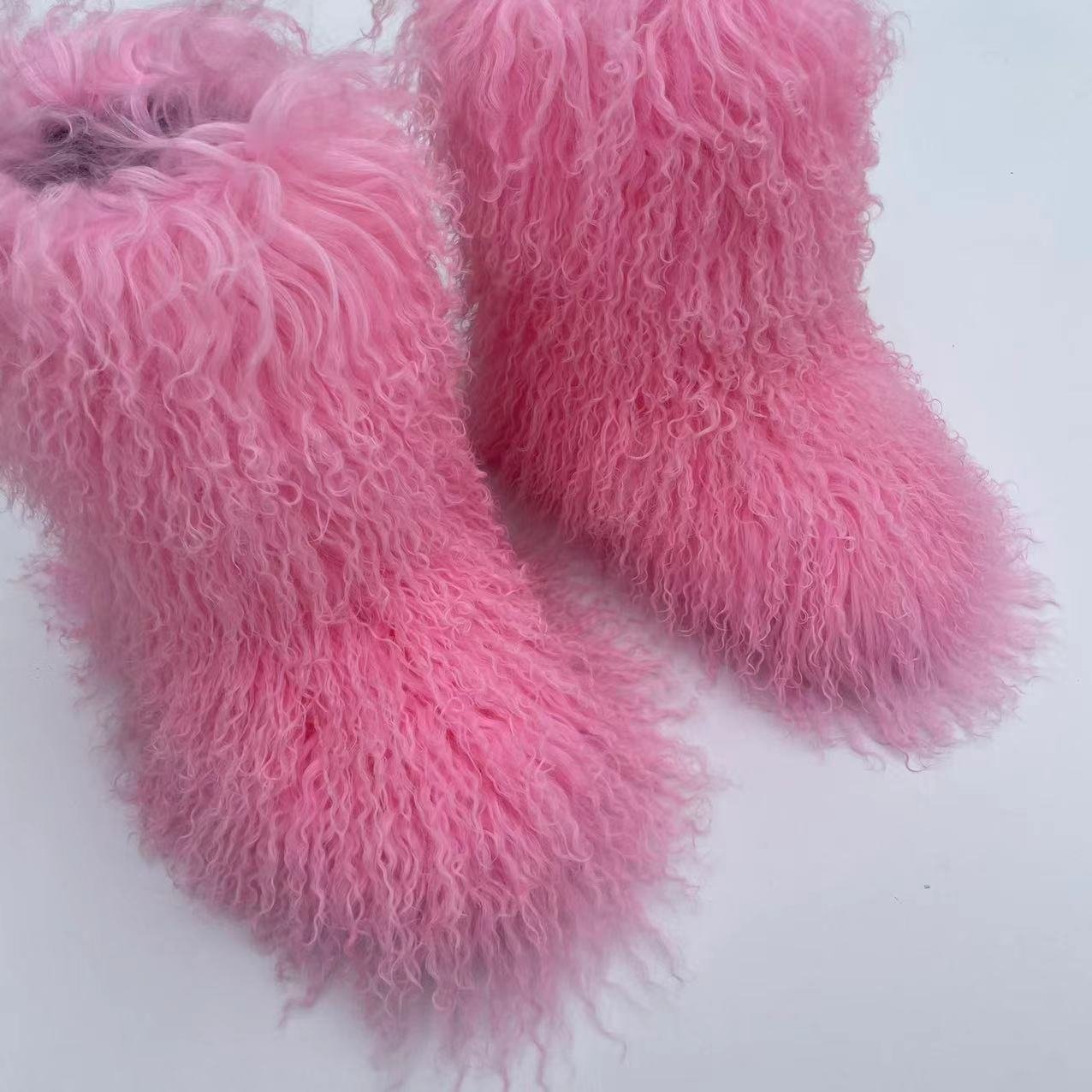 Wholesale Warm and antiskid high quality Mongolian fur boots for women