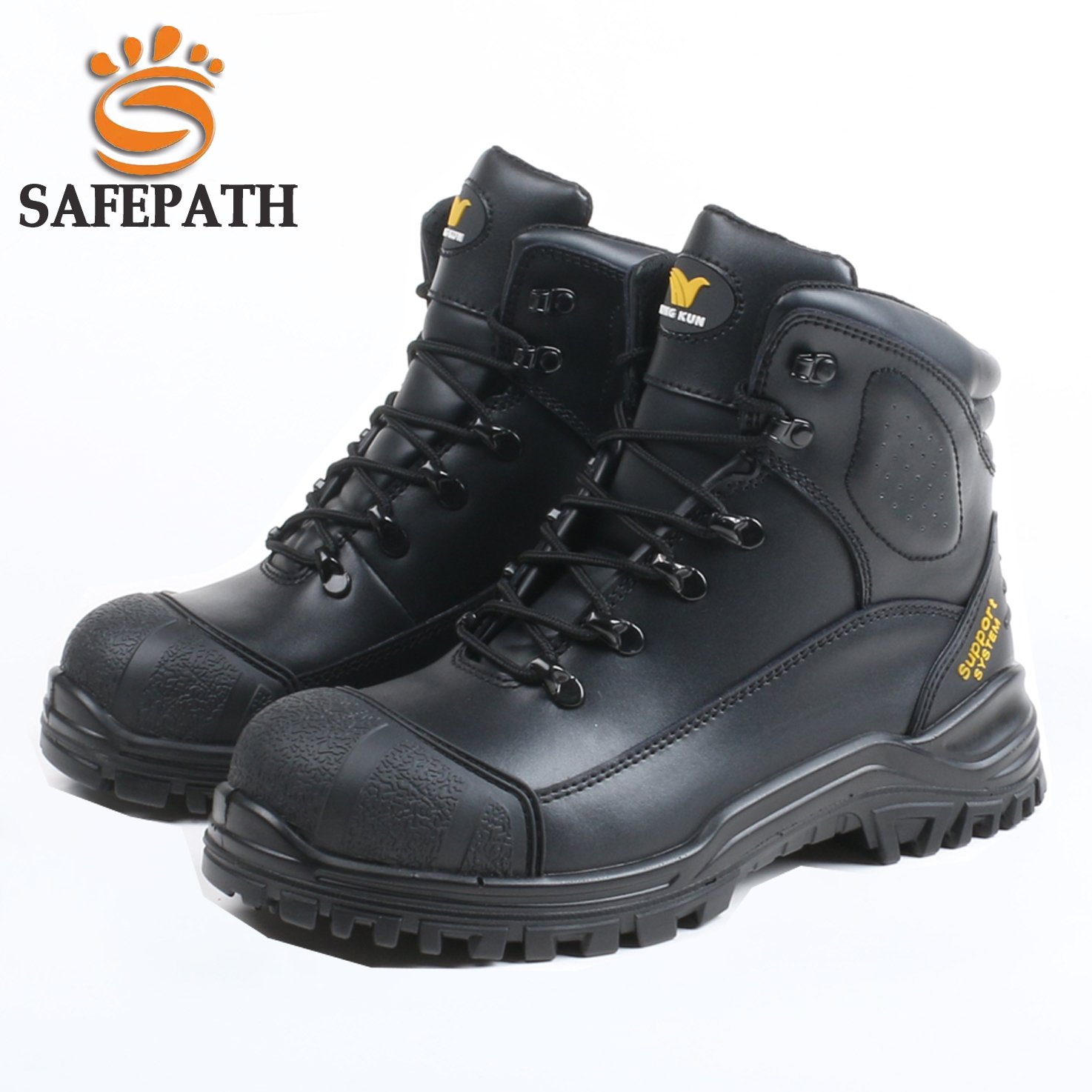 Safepath Welding Woodland safety boots Anti-Slip Work Shoes Genuine Leather Steel Toe Waterproof man Safety shoes