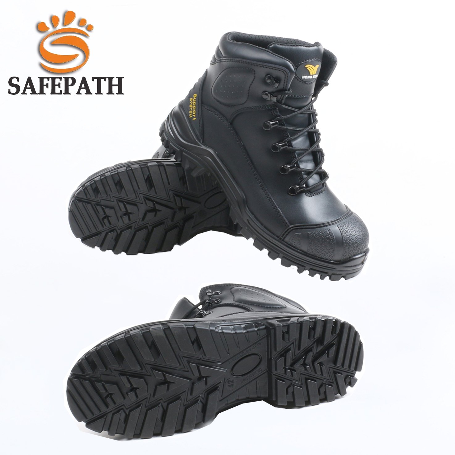 Safepath Welding Woodland safety boots Anti-Slip Work Shoes Genuine Leather Steel Toe Waterproof man Safety shoes