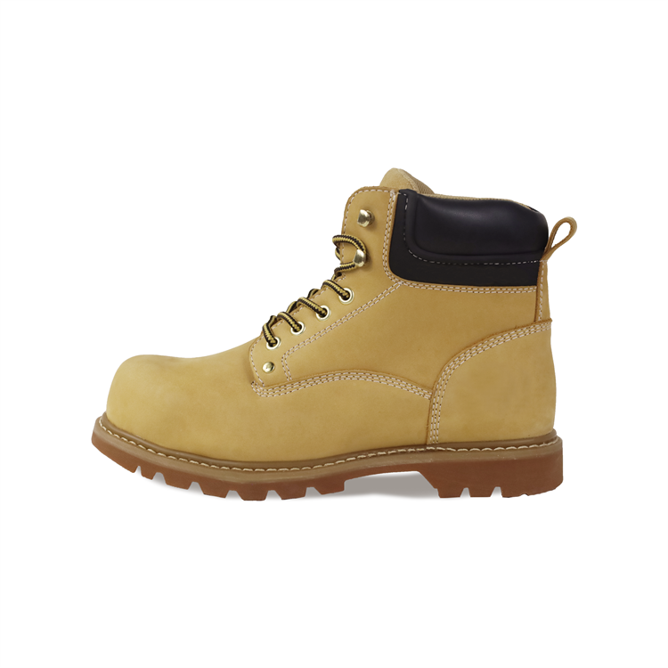 Hot Sale Unisex Yellow Leather Work Boots with Steel Toe Lightweight Breathable Safety Shoes for Summer Winter Spring Autumn