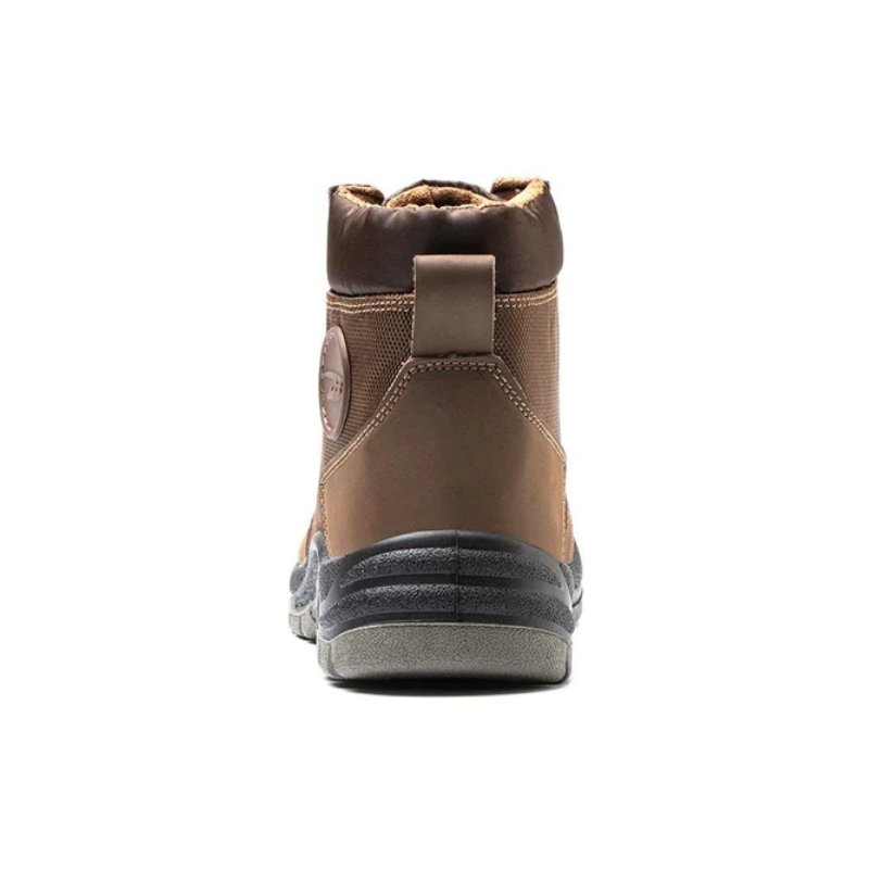 WEJUMP Crazy horse leather safety boots, working boots genuine leather Safety Boots with steel toe