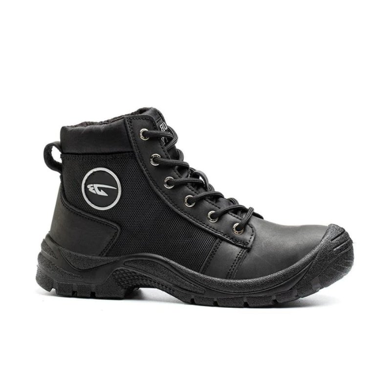 WEJUMP Crazy horse leather safety boots, working boots genuine leather Safety Boots with steel toe