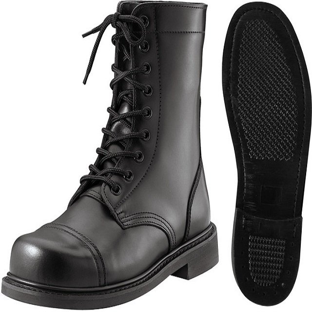 Black Boot And Tactical Combat Boot