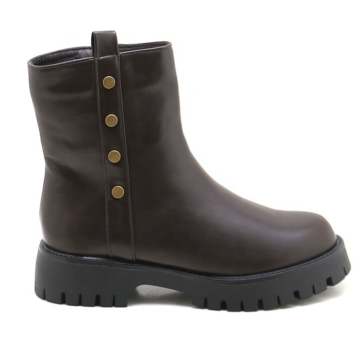 Women's Fashion Low Heel Chunky Chelsea Ankle Boots