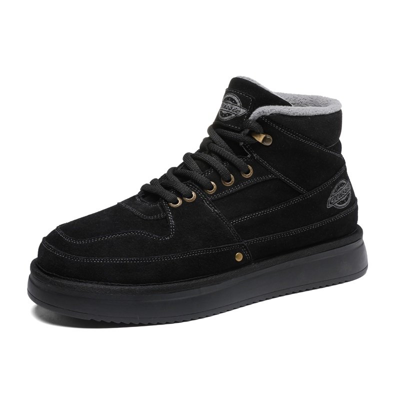 Factory Supply Custom LOGO Service High Top Genuine Leather Men Winter Snow Boots