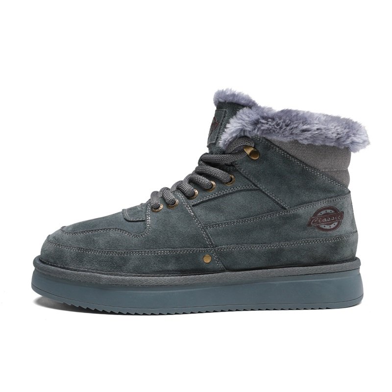 Factory Supply Custom LOGO Service High Top Genuine Leather Men Winter Snow Boots