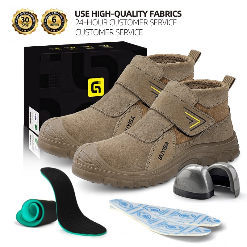 GUYISA Welder safety boots European standard steel toe safety boots for construction sites