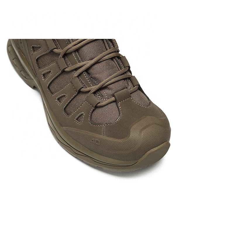 Custom combat Shoes Full Grain Suede Leather Brown Lightweight tactical Tactical Boots