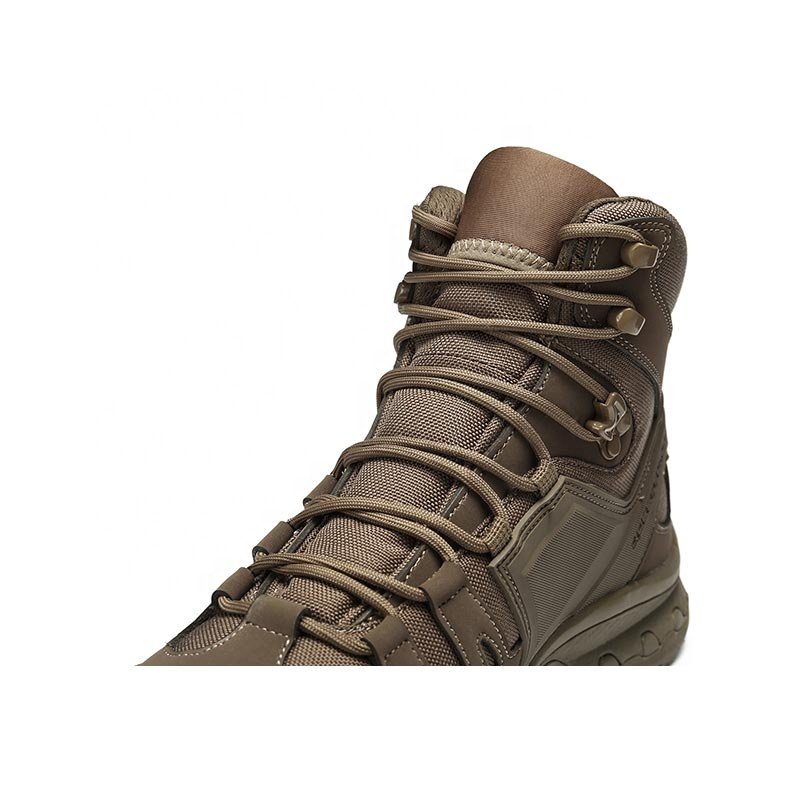 Custom combat Shoes Full Grain Suede Leather Brown Lightweight tactical Tactical Boots