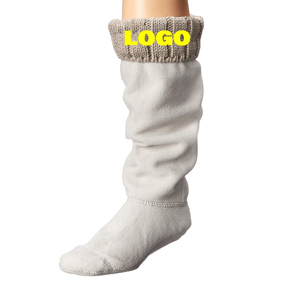 OEM Unisex Fleece Rubber Rain Boot Liner Crew Cut Socks Wellie Welly Wellington Sock for Rainshoes Thermal