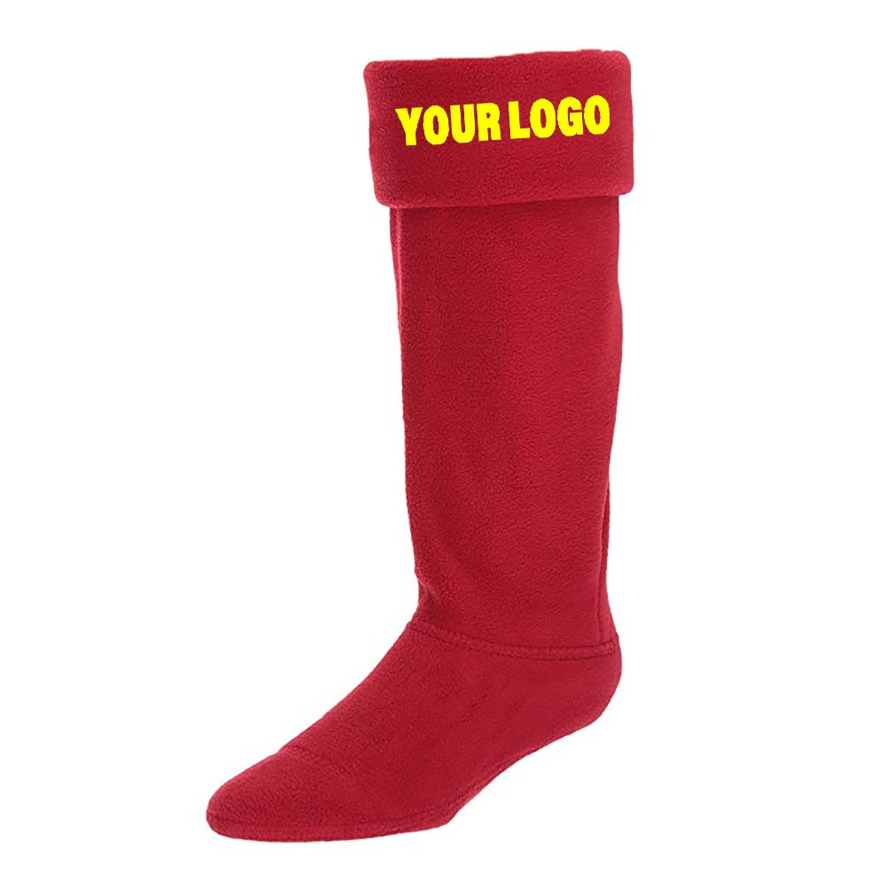 OEM Unisex Fleece Rubber Rain Boot Liner Crew Cut Socks Wellie Welly Wellington Sock for Rainshoes Thermal