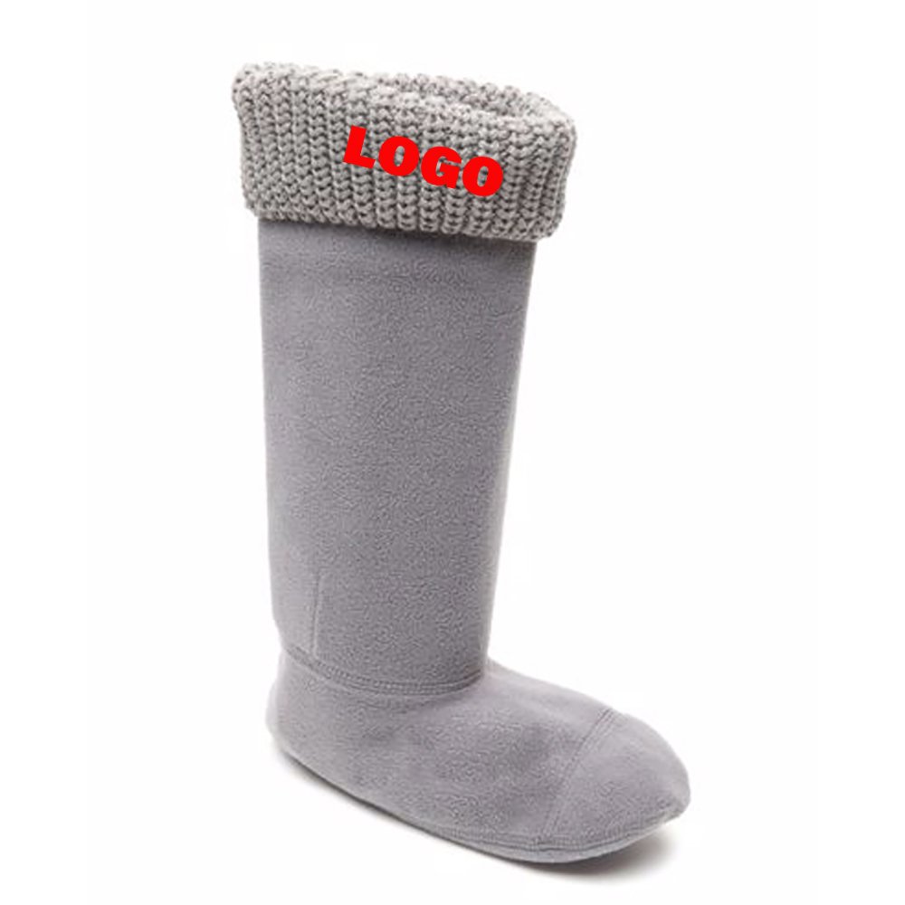 OEM Unisex Fleece Rubber Rain Boot Liner Crew Cut Socks Wellie Welly Wellington Sock for Rainshoes Thermal