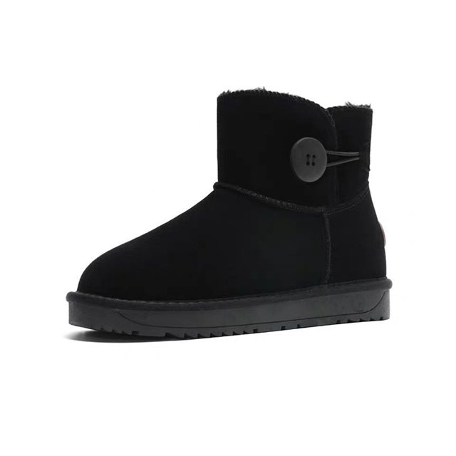 Classic Middle Snow Boots Wholesale Grey Shearling Lining Chestnut Women's Winter Boots