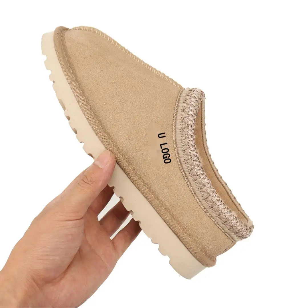 2024 Winter new short tube snow boots, indoor and outdoor short cotton boots, woven mesh red slippers