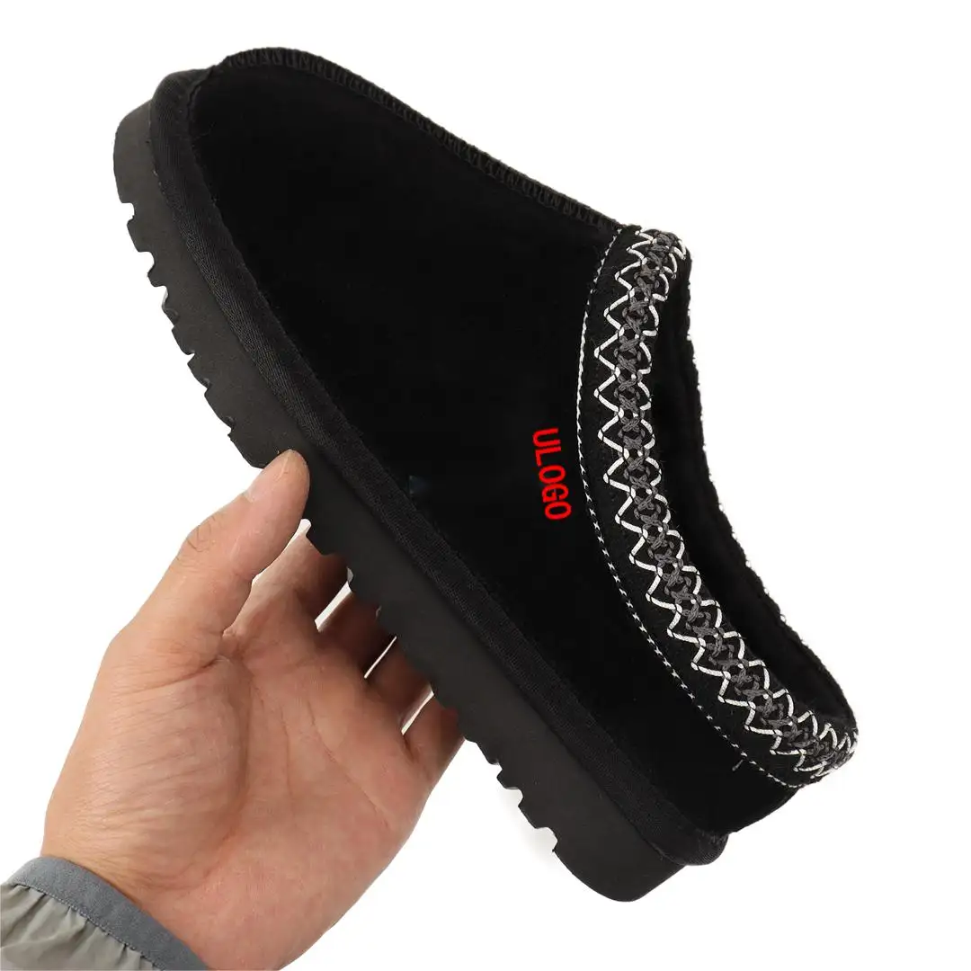 2024 Winter new short tube snow boots, indoor and outdoor short cotton boots, woven mesh red slippers