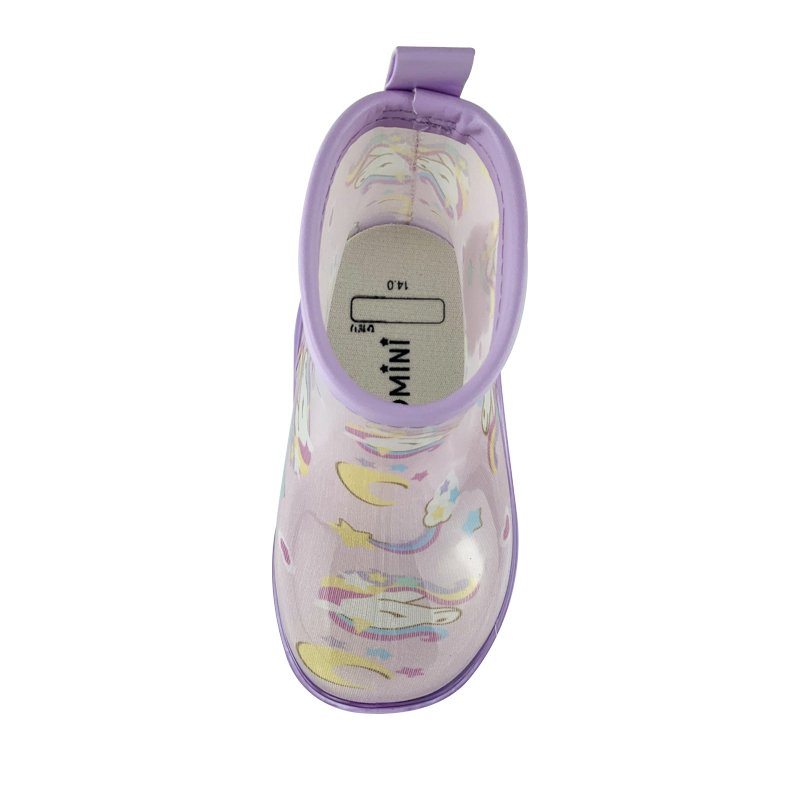 wholesale high quality children's yellow purple custom waterproof rain shoes outdoor eva rain boot
