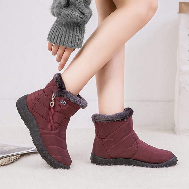 2021 Wholesale High quality Fashion Ankle Outdoor Waterproof Flat Winter Snow Boots Women Boots