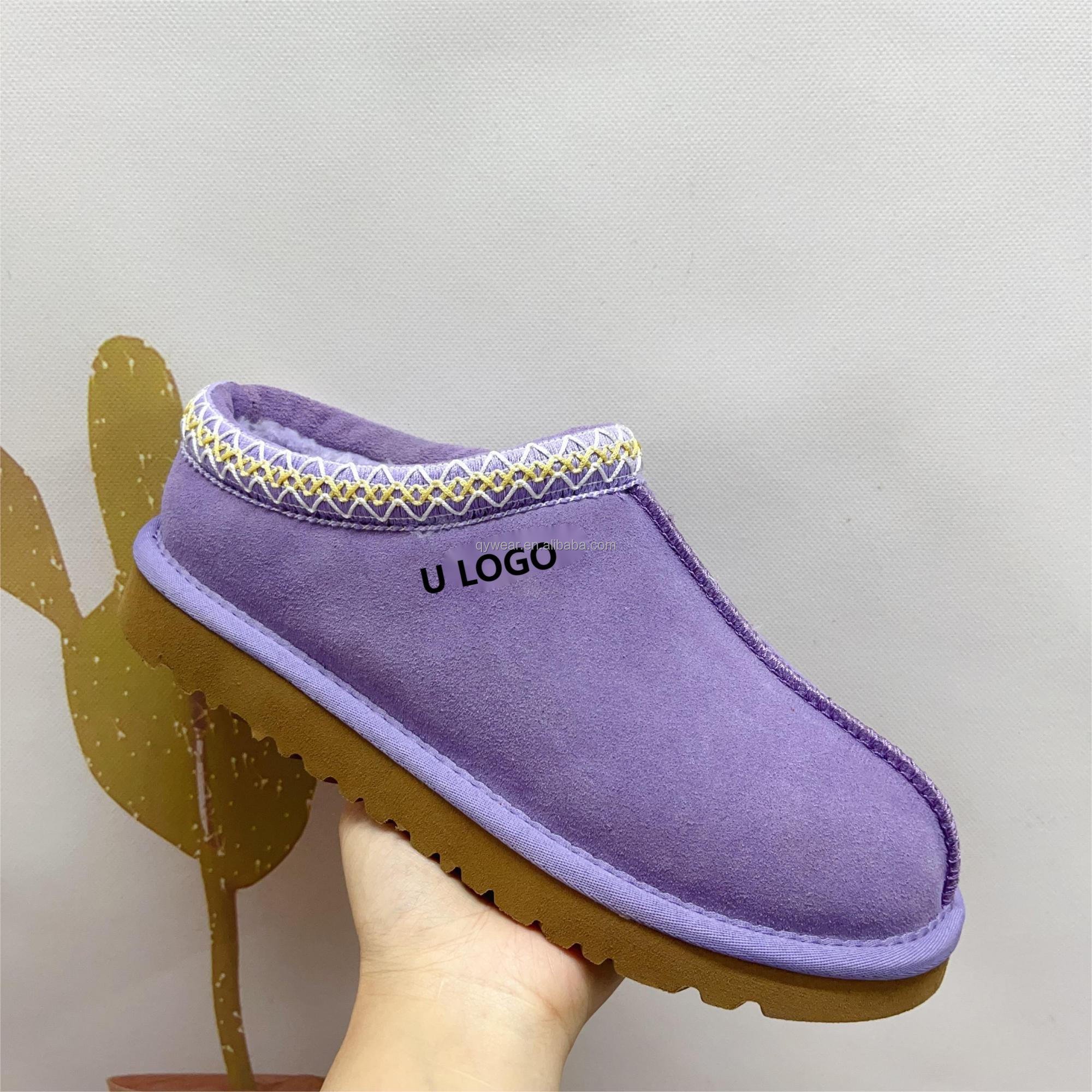QY718 2024 Winter new short tube snow boots, indoor and outdoor short cotton boots, woven mesh red slippers