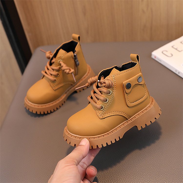 Girls' boots 2024 new boys' single boots British style children's casual ankle boots