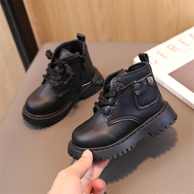 Girls' boots 2024 new boys' single boots British style children's casual ankle boots