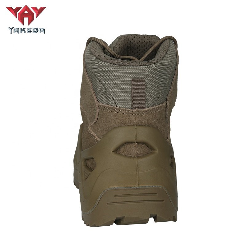 Yakeda Factory In Stock botas tactico Rubber sole Combat High Top Genuine Leather Survival Hiking boots for men