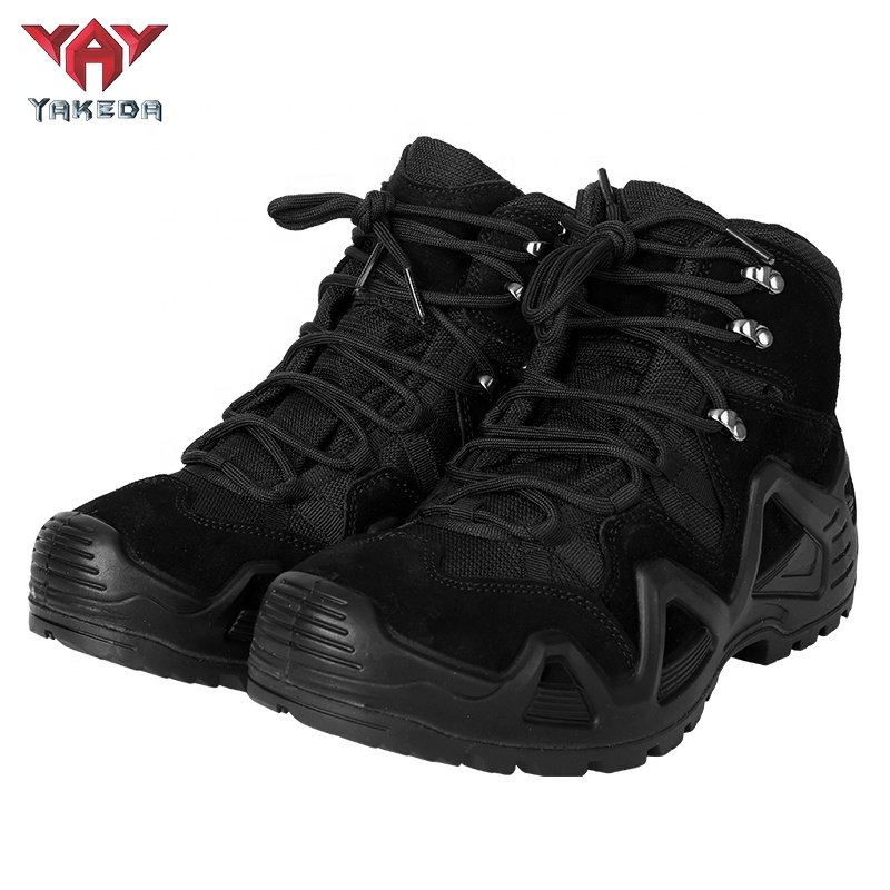 Yakeda Factory In Stock botas tactico Rubber sole Combat High Top Genuine Leather Survival Hiking boots for men