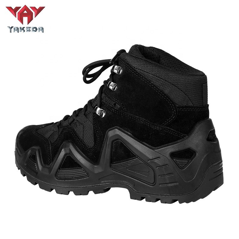 Yakeda Factory In Stock botas tactico Rubber sole Combat High Top Genuine Leather Survival Hiking boots for men