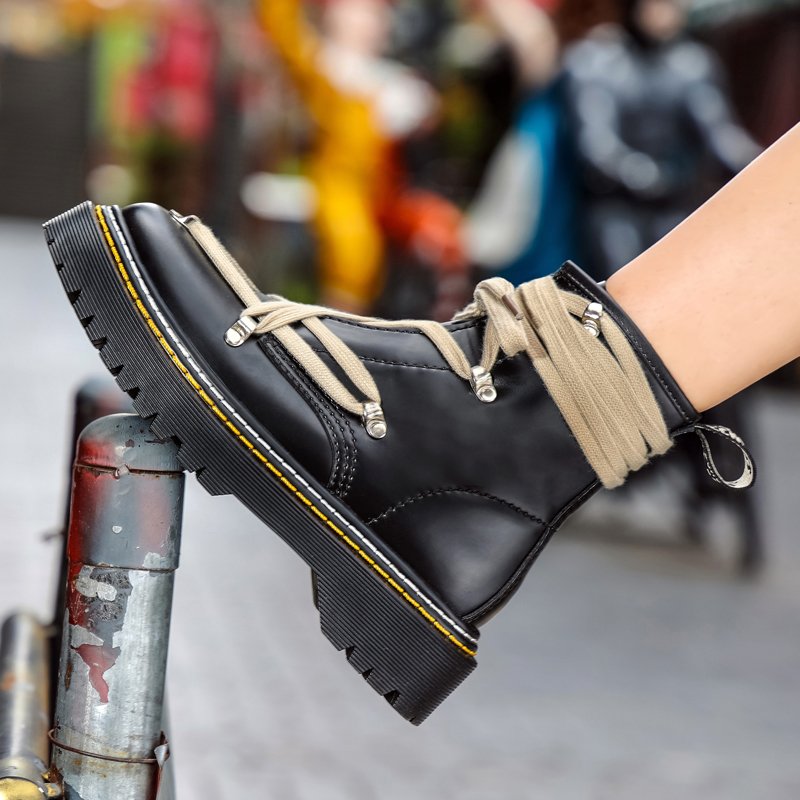 New modern design fashion leather boots for men Nubuck Leather boots men High Quality Men Martin Boots Shoes
