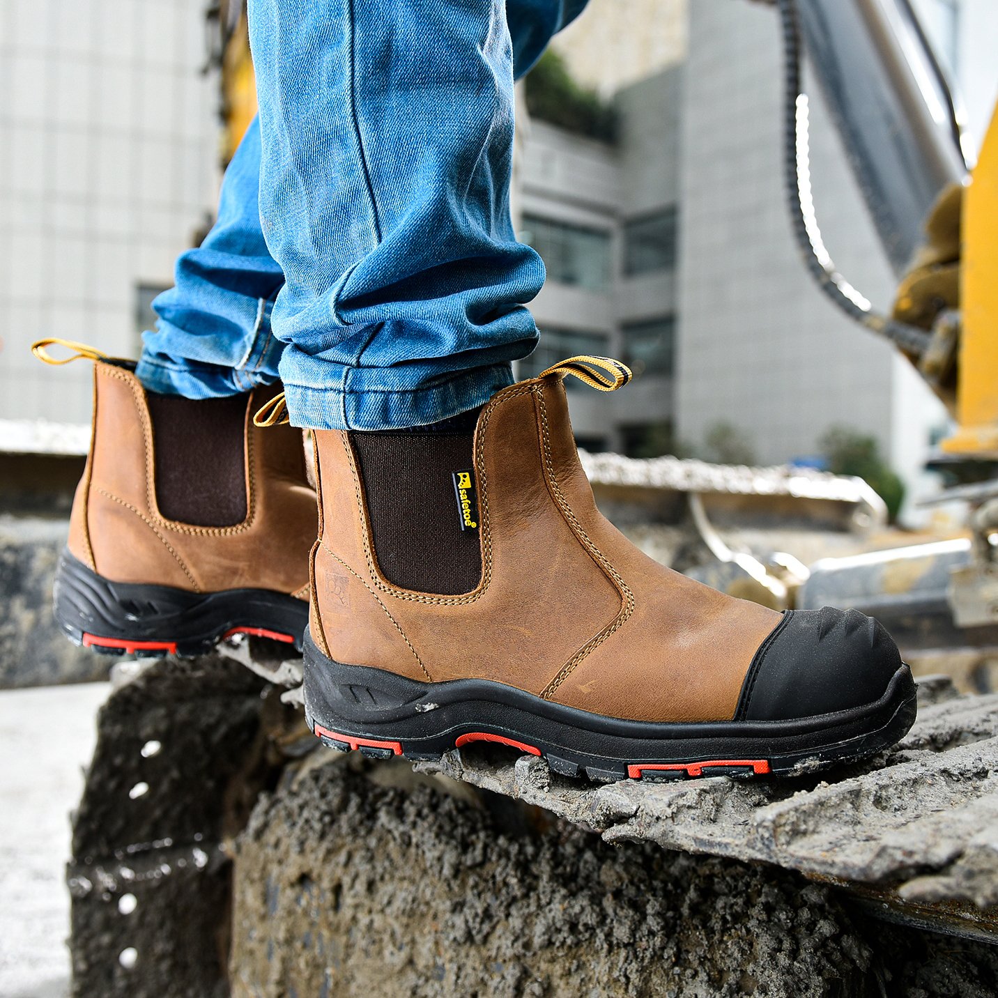Safetoe Heavy Duty Safety Work Boots Industrial Men Safety Shoes for Construction