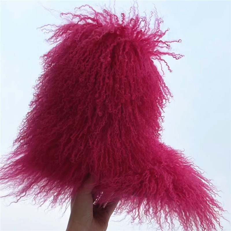 Hot sell winter fur boots Ladies Mongolian Fur Snow Boots for women