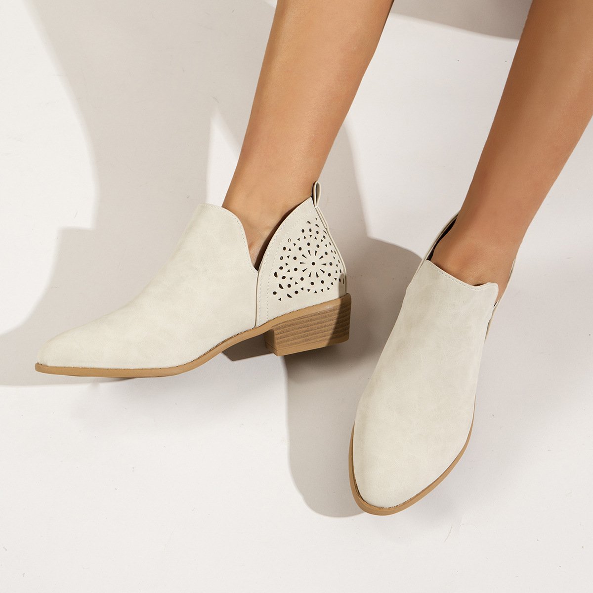 Wholesale Cheap Microfiber Women's Boots Fall Winter Ankle Boots Women Shoes