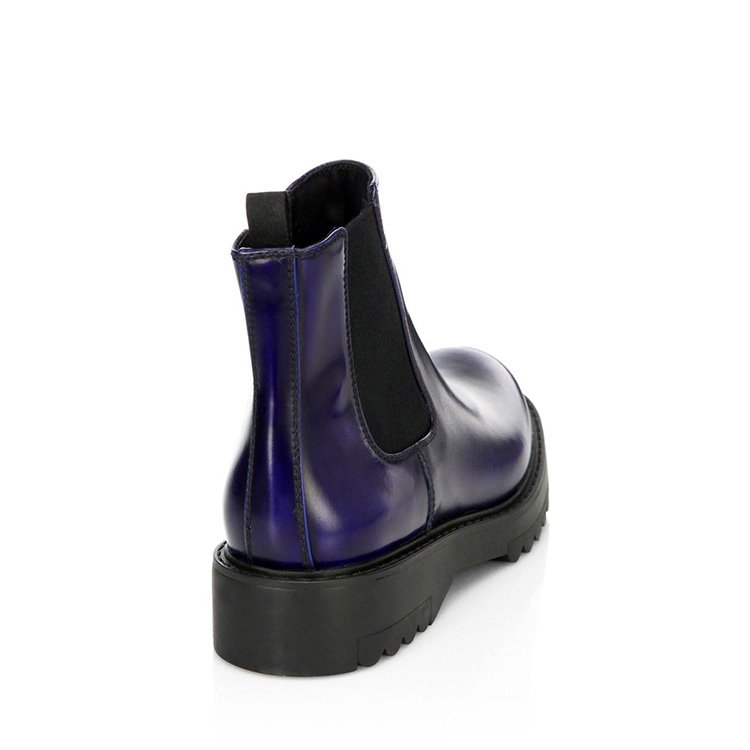 New winter Factory custom logo fashion high quality leather rubber sole flat boots women ankle boots